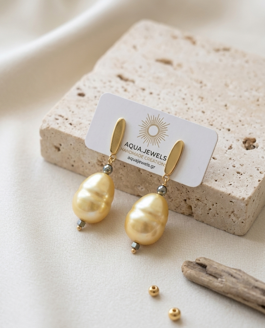 Yellow Gold Pearl Earrings Yellow Gold Pearl Earrings